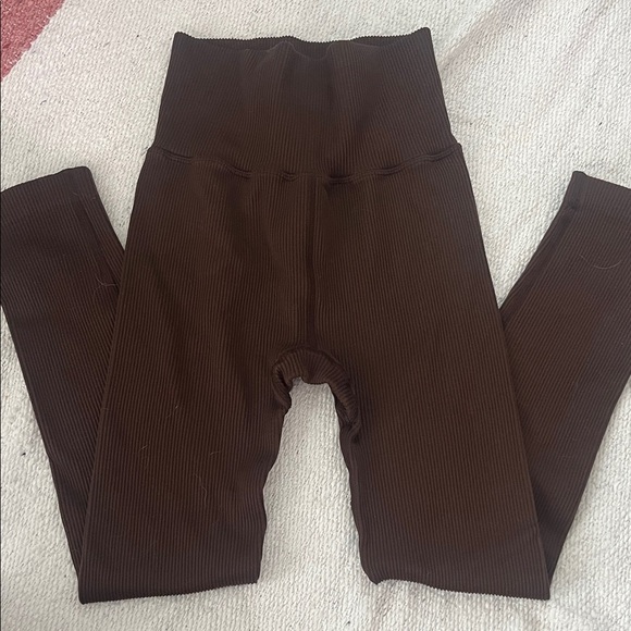 GAP Kids Brown Ribbed Leggings - Picture 1 of 4